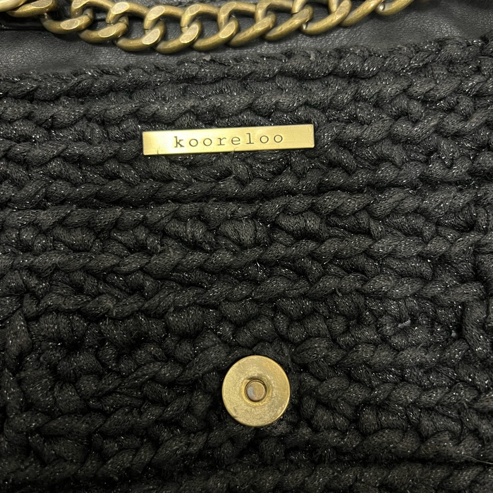 Kooreloo Black Crochet Flap Crossbody Bag $395 - Picture 8 of 10
